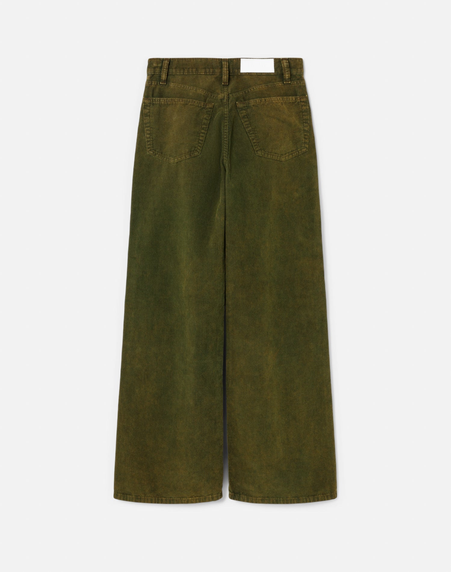 Corduroy High Rise Wide Leg Crop | Distressed Fern Cord