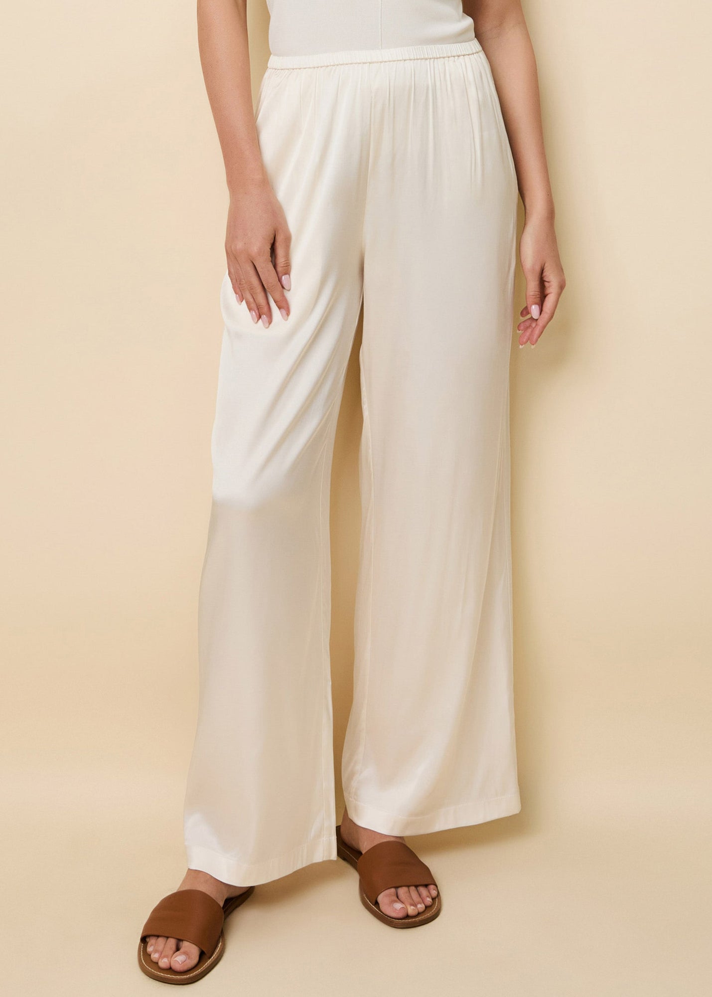 Monaco Satin Pant Brule - Solid & Striped