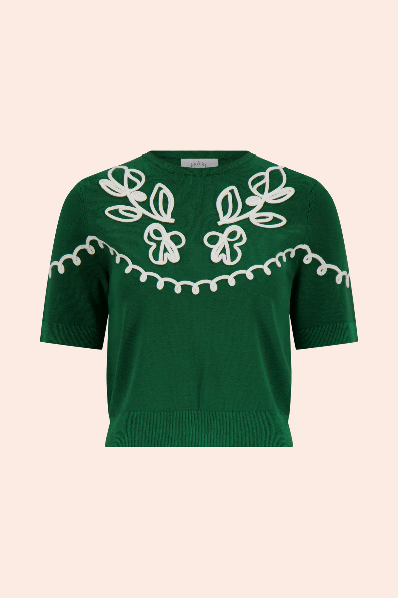 Floral Embroidered Top | Green