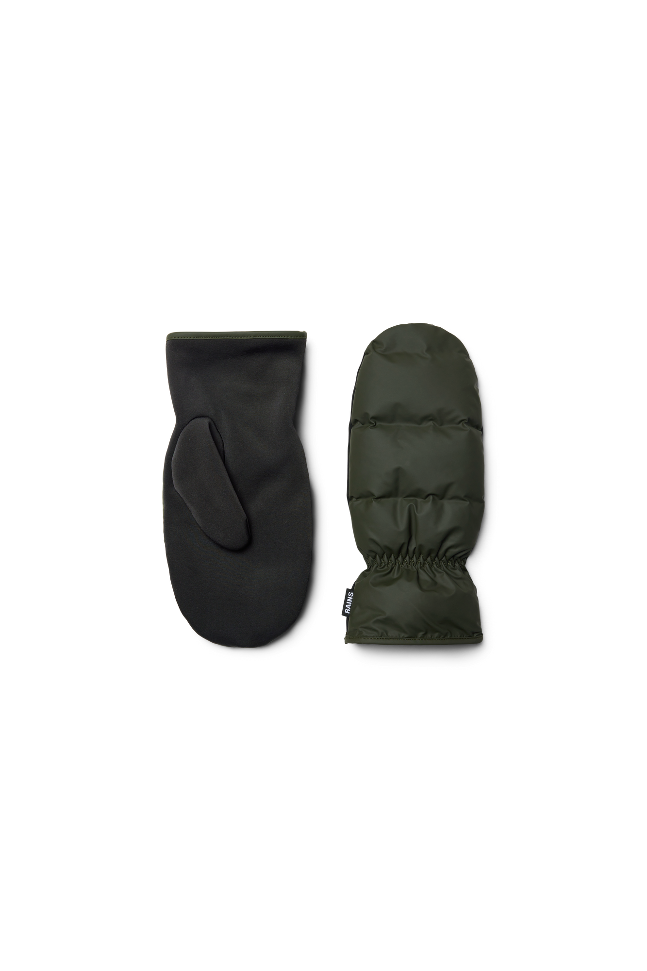 RAINS Lohja Puffer Mittens Green Gloves