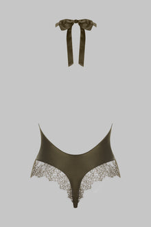 Thong body with american collar - Rendez-Vous | Khaki