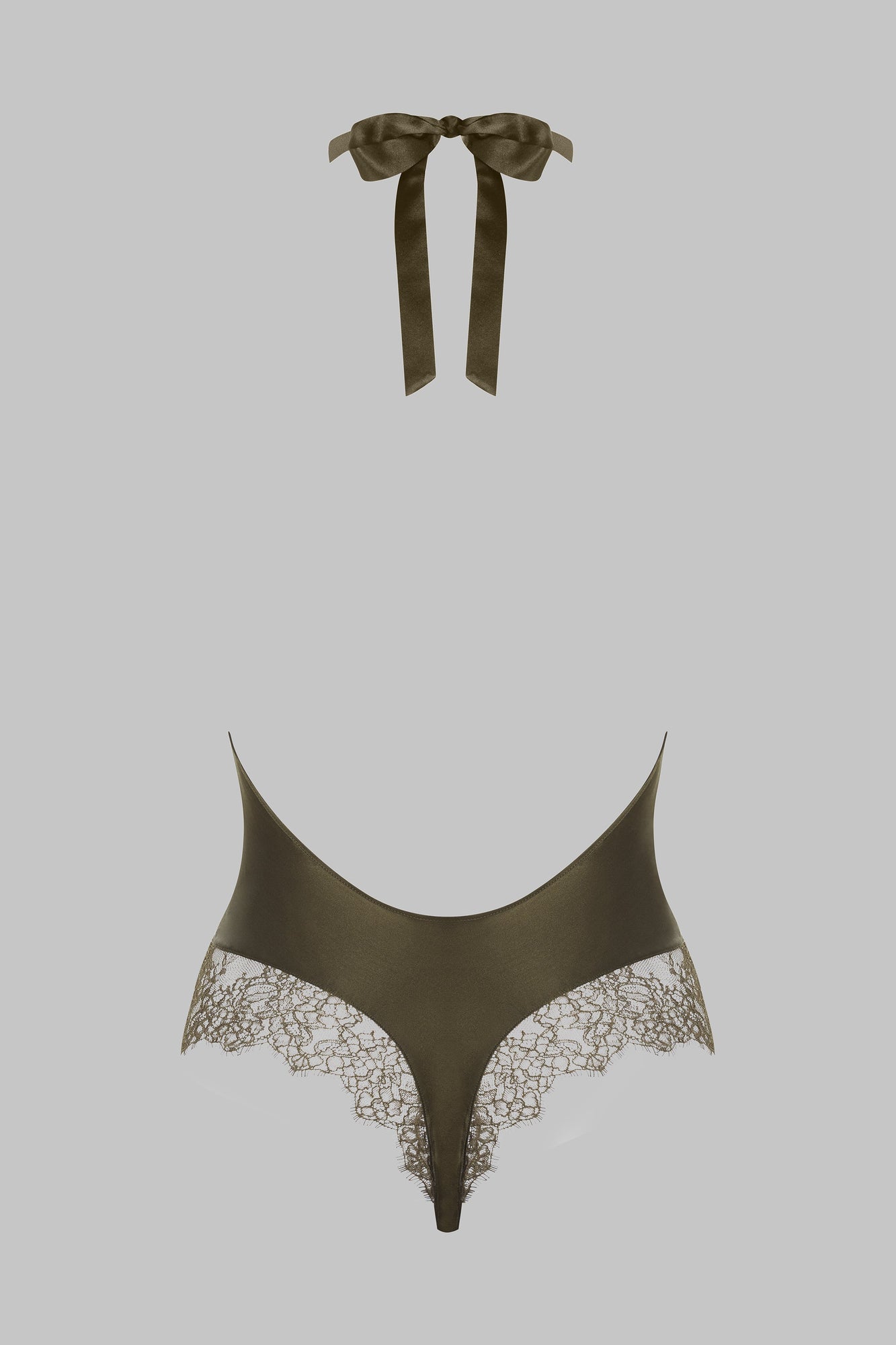 Thong body with american collar - Rendez-Vous | Khaki