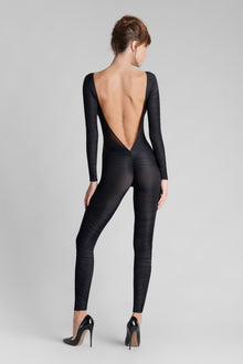 Naked back long sleeves Jumpsuit - Nuit Fauve | Tawny