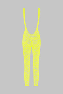 Backless Jumpsuit - Flashback Neon | Yellow
