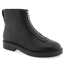 Poshia Bootie Low Block Heel | Black Faux Printed Deer