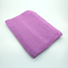 Unisex | Bed Throw In Cable Design | Bright Lilac