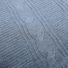 Unisex | Bed Throw In Cable Design | Dark Slate