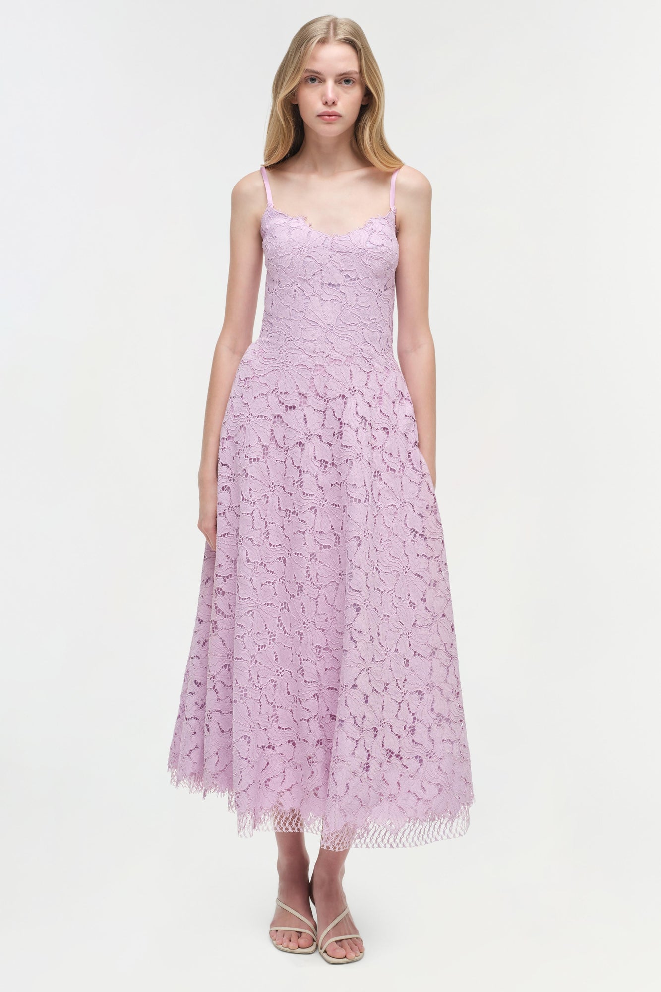 Womens | Julia Lace Midi Dress | Orchid