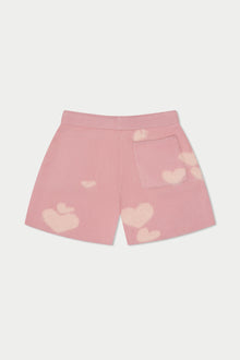 Hearts Knit Short | Pink/Brown