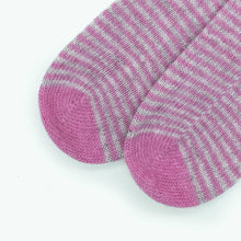 Cashmere Striped Socks | Pink