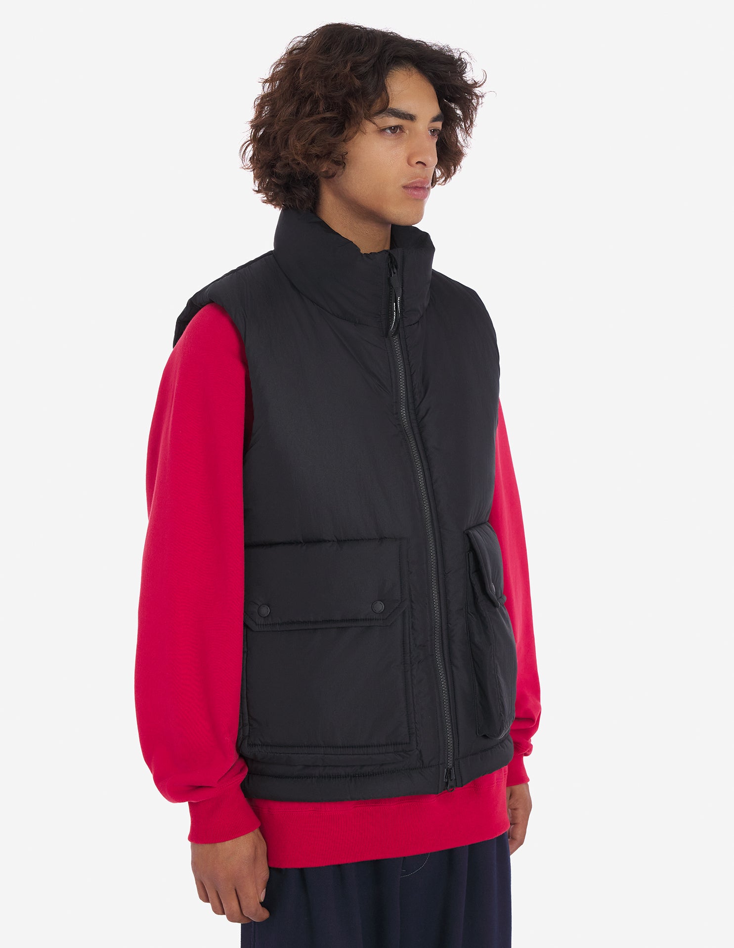 Unisex | Maison Kitsune Fox Print Insulation Vest | Black
