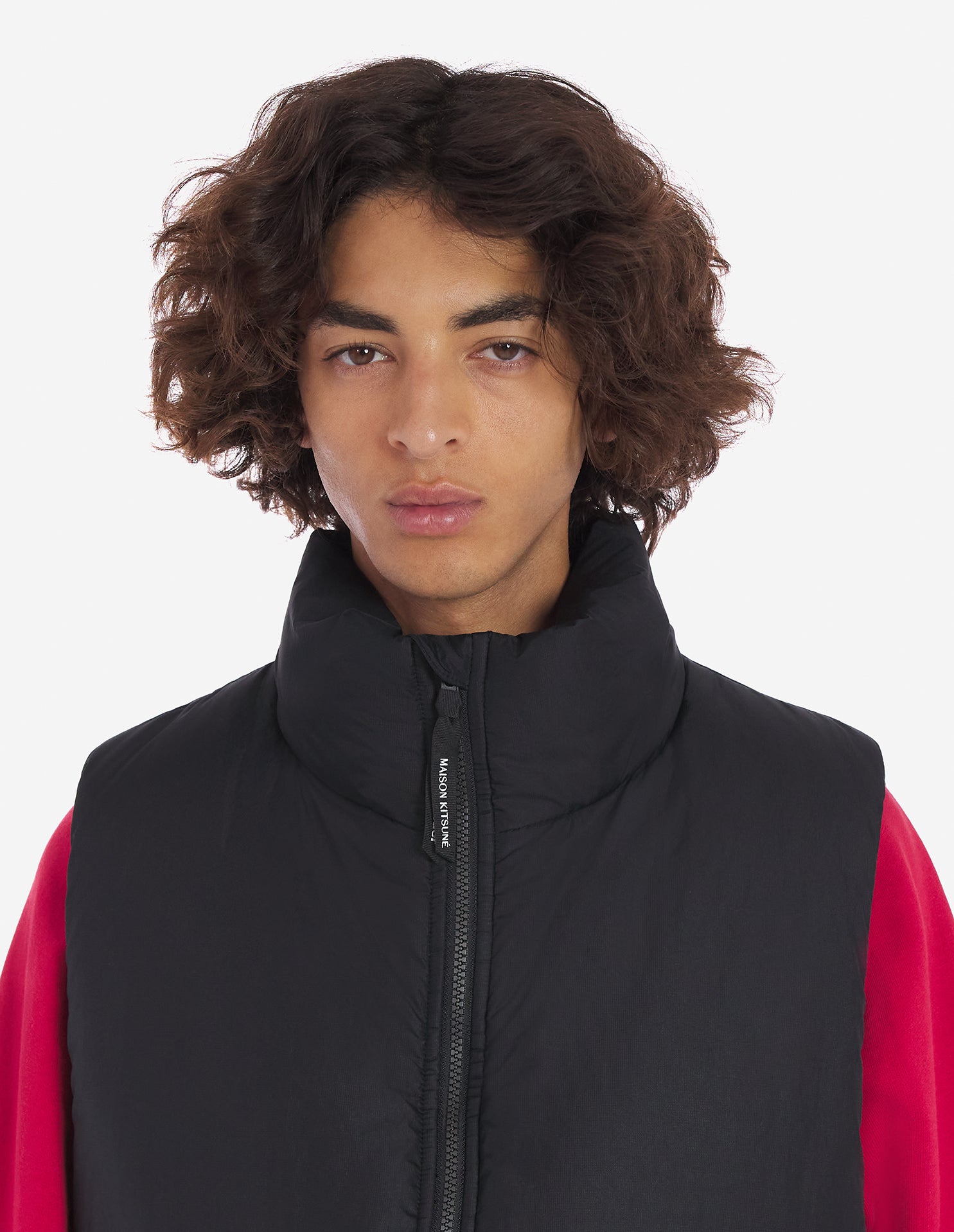 Unisex | Maison Kitsune Fox Print Insulation Vest | Black