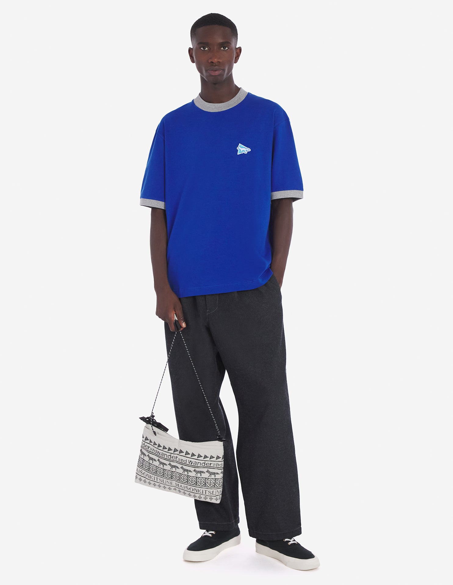 Unisex | Ringer Cotton Tee-Shirt | Blue