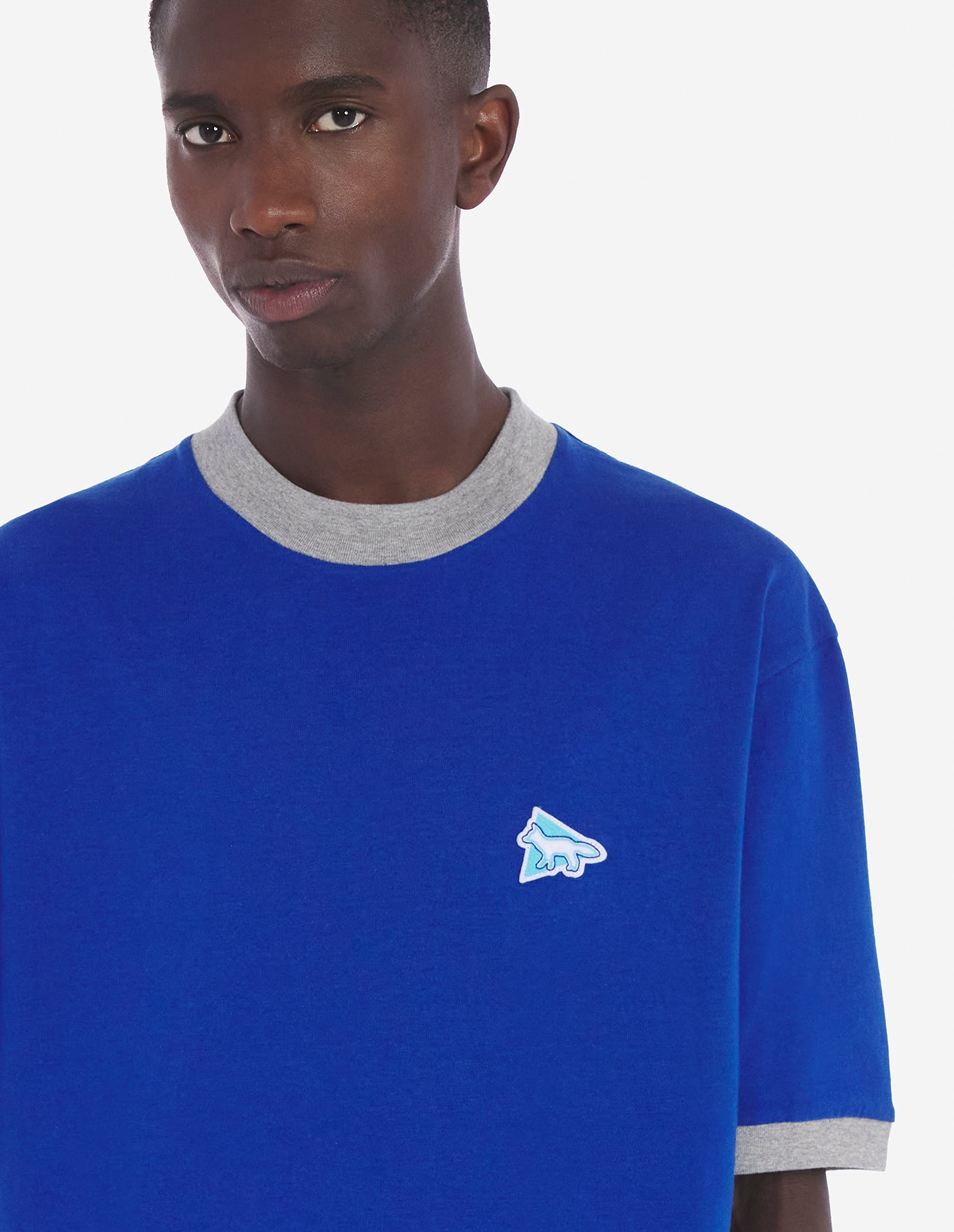 Unisex | Ringer Cotton Tee-Shirt | Blue