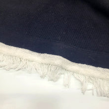 Womens | Poncho with Eyelash Fringes And Bow | Black/White