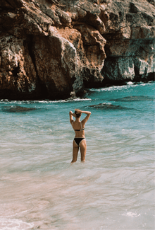 The Edie Bottom | Noir/Ivory Shine