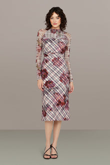 Amur | Edith Midi Dress | Rose Check