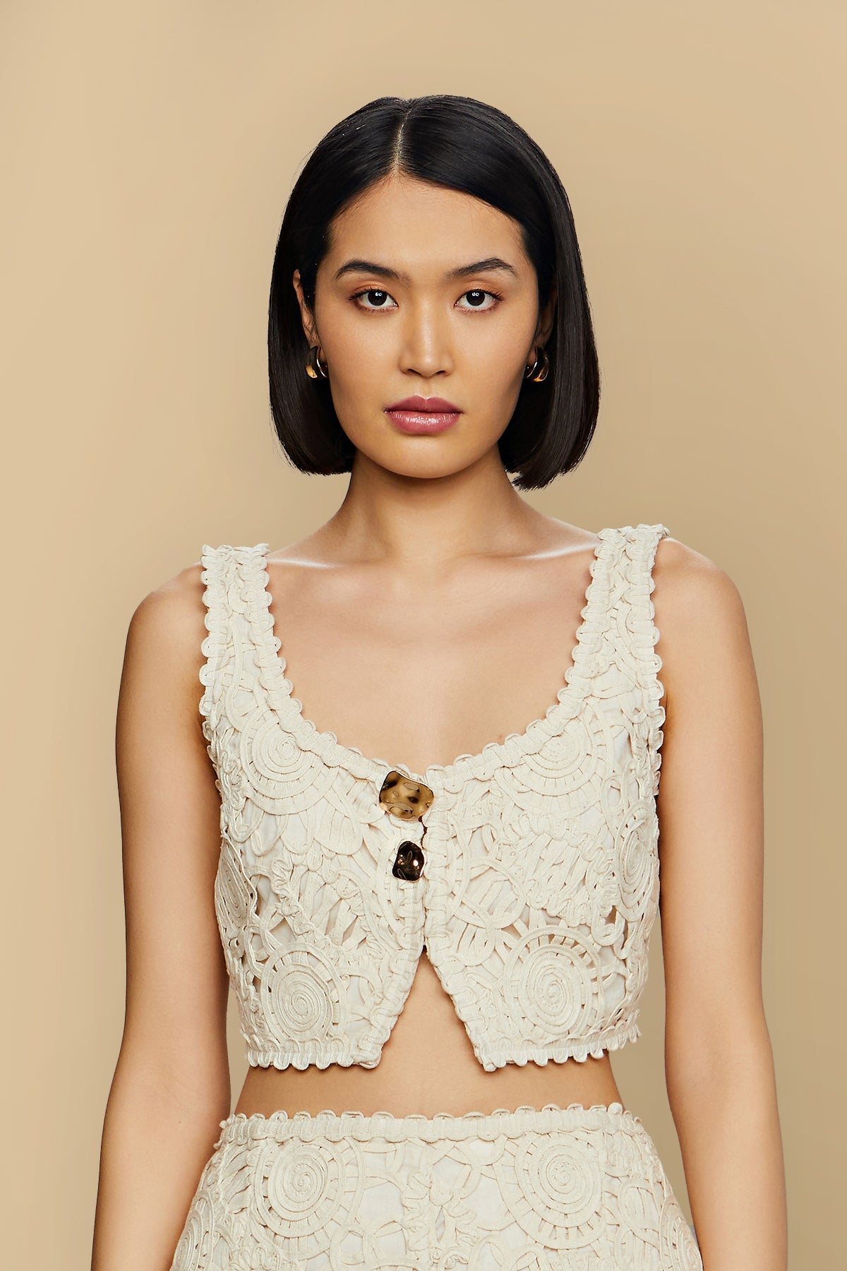 Amur | Aella Crop Top | Ivory