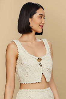 Amur | Aella Crop Top | Ivory