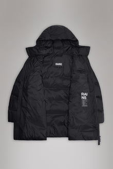 RAINS Alta Long Puffer Cargo Jacket Navy Jacket