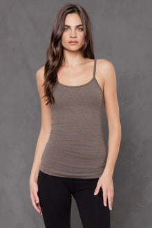 Women | Long Sport Bra Tank | Charcoal/Woodsmoke