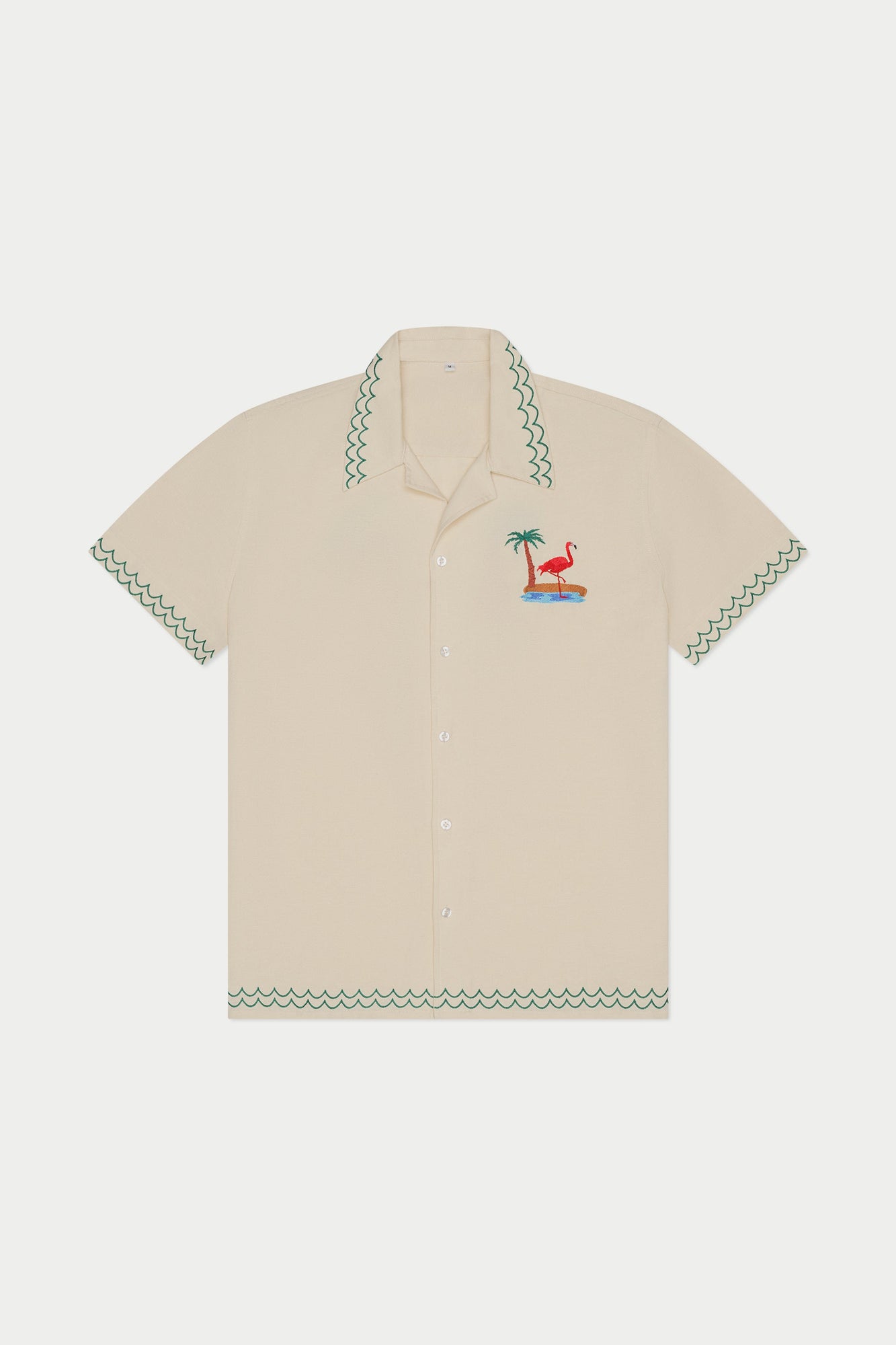 Flamingo Beach Linen Shirt | Beige
