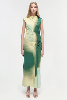 Womens | Acacia Jersey Midi Dress | Sea Glass Sunset Print