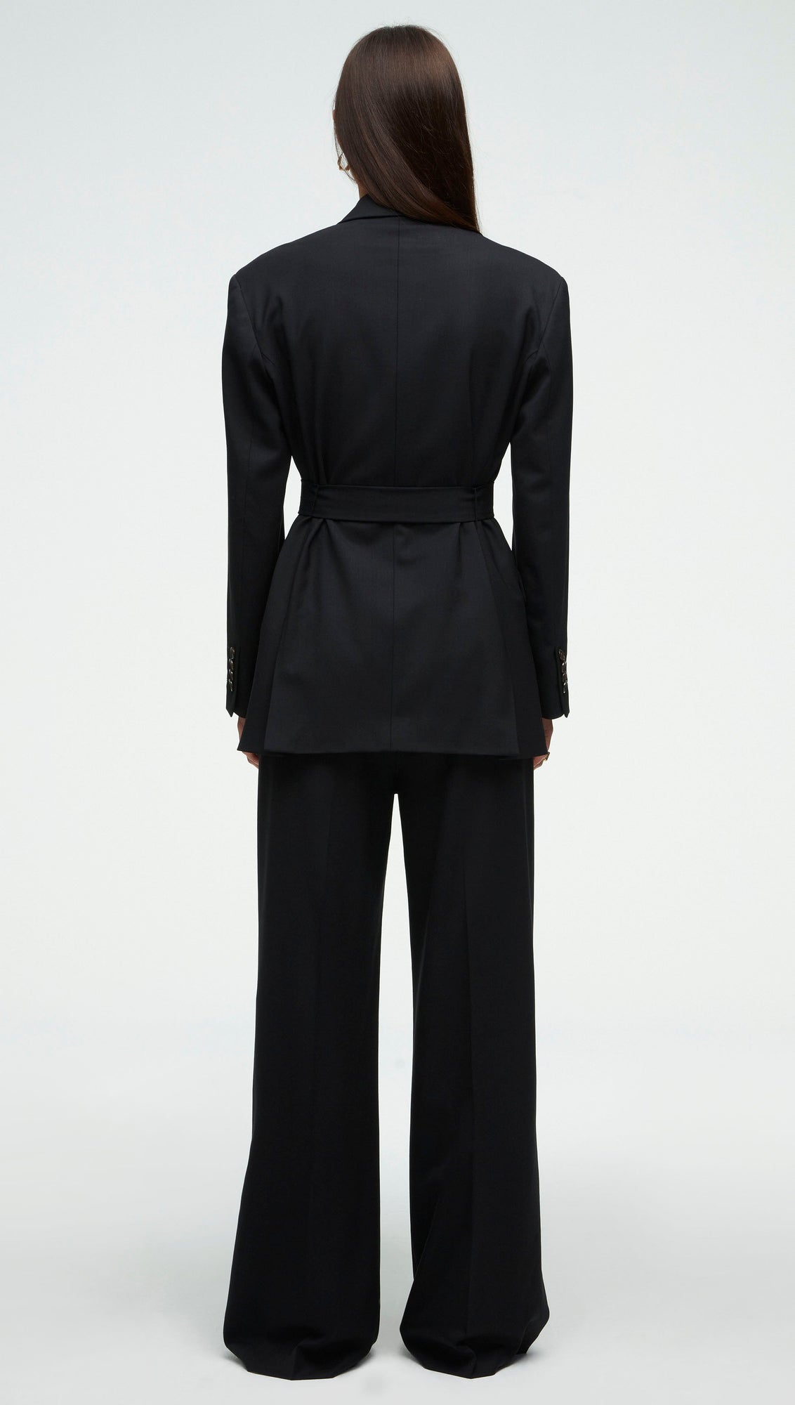 Belted Blazer in Seasonless Wool | Black