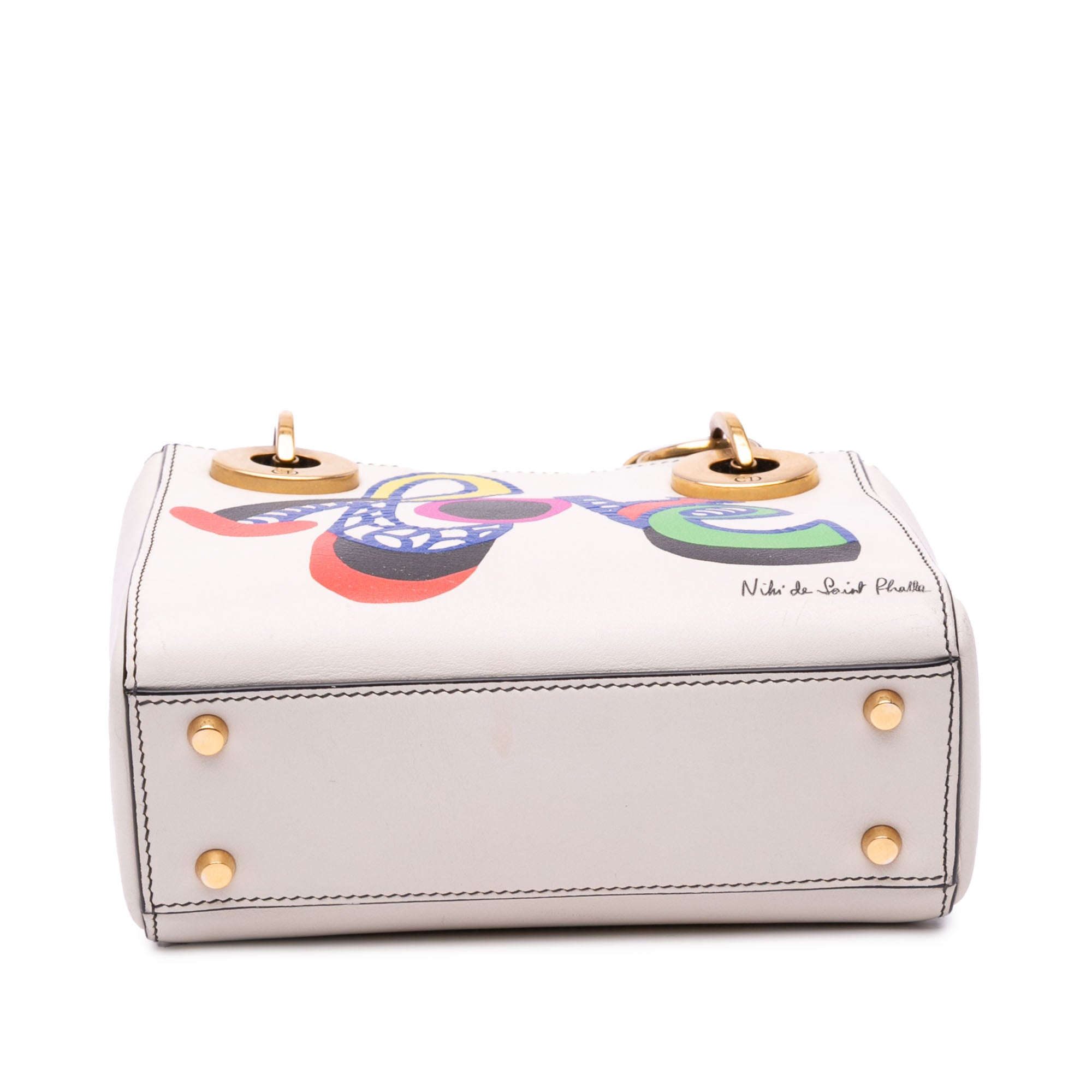 Dior | Pre-Owned Niki De Saint Phalle Mini Calfskin Love Lady | White/Off White