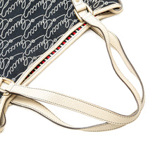 Gucci | Pre-Owned 85th Anniversary Canvas Logo Abbey D Ring Tote | Blue/Dark BlueWhite