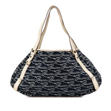 Gucci | Pre-Owned 85th Anniversary Canvas Logo Abbey D Ring Tote | Blue/Dark BlueWhite