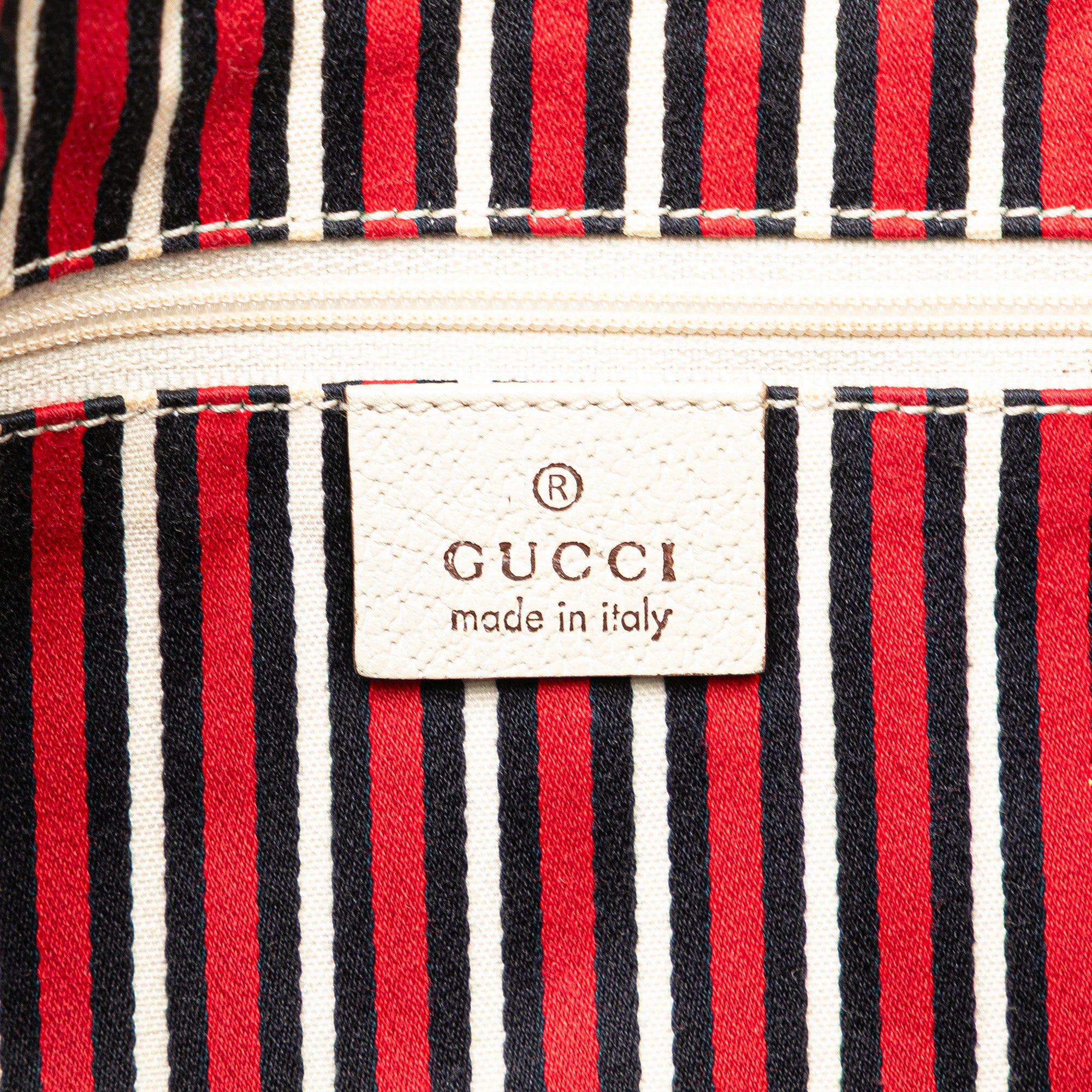 Gucci | Pre-Owned 85th Anniversary Canvas Logo Abbey D Ring Tote | Blue/Dark BlueWhite