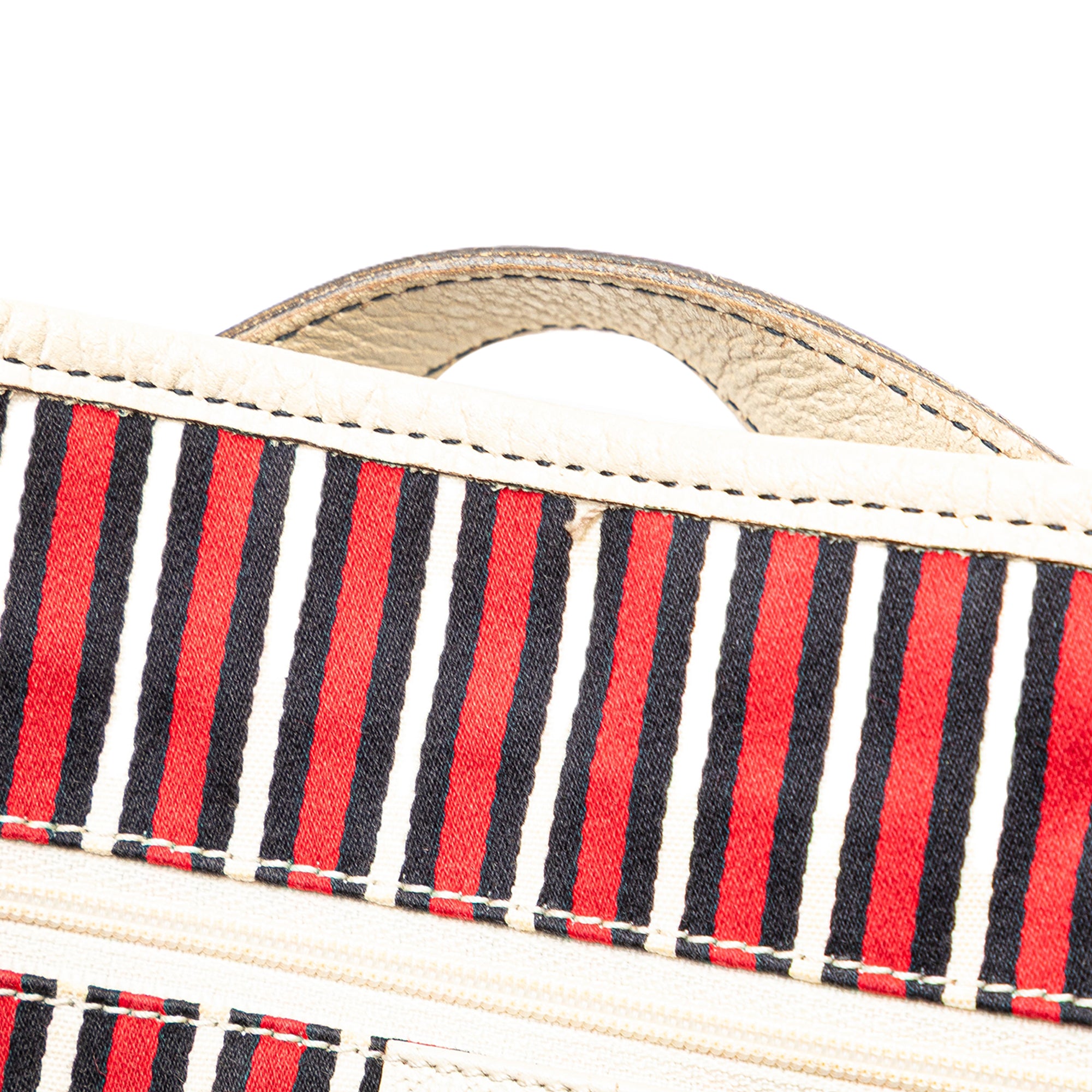 Gucci | Pre-Owned 85th Anniversary Canvas Logo Abbey D Ring Tote | Blue/Dark BlueWhite