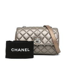 Chanel | Pre-Owned Mini Quilted Metallic Calfskin Lady Pearly Flap | Brown/Taupe