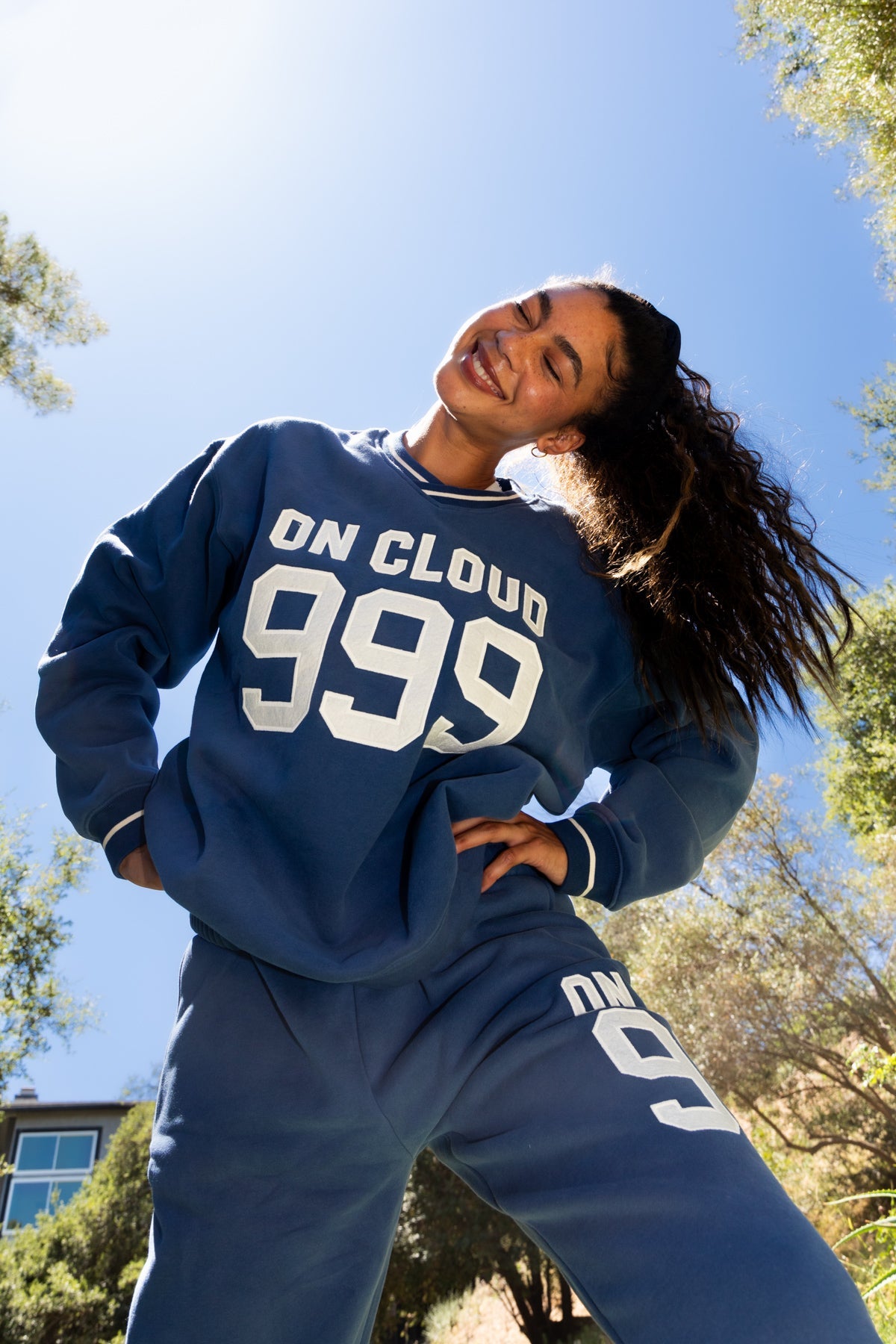 On Cloud Nine V-Neck Sweatshirt | Vintage Navy