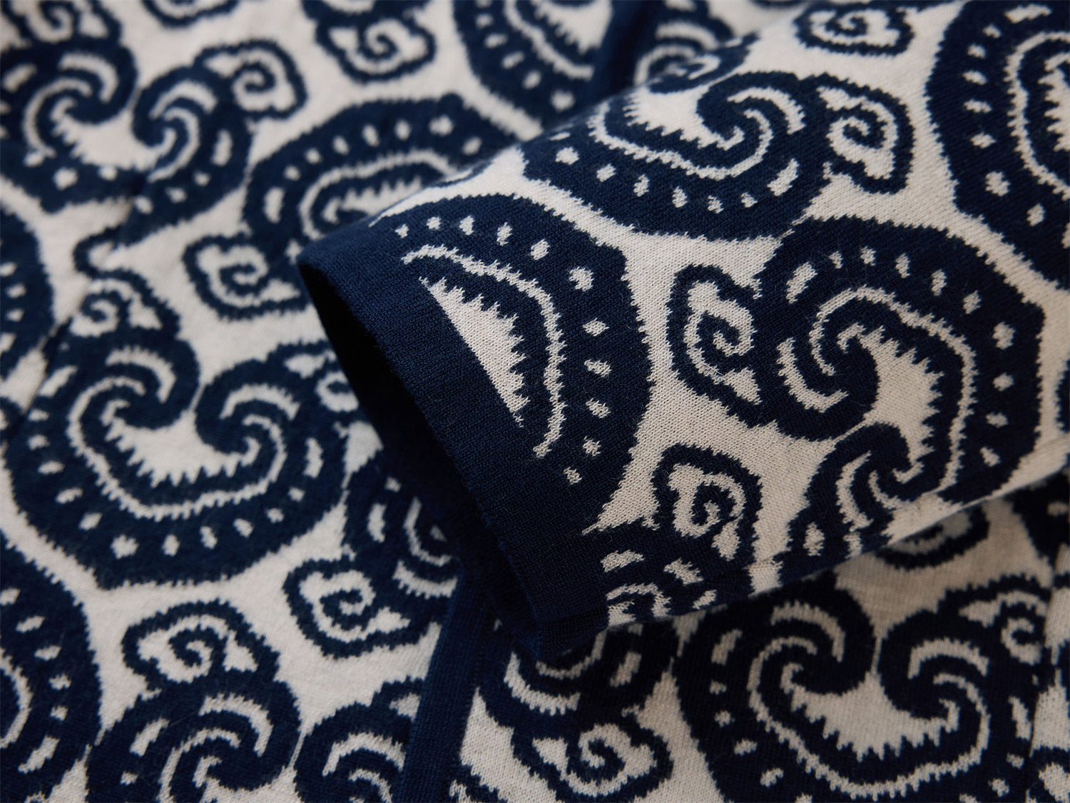 Cross-Front Knitted Cardigan | Navy