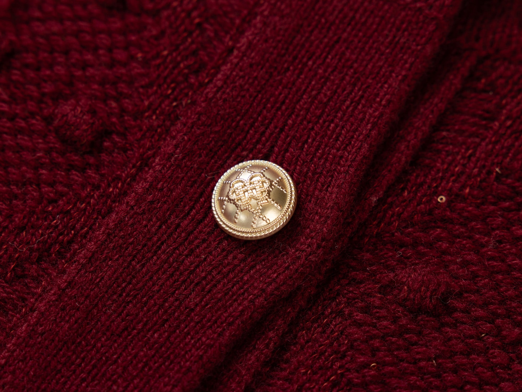 Knit Sweater | Wine Red