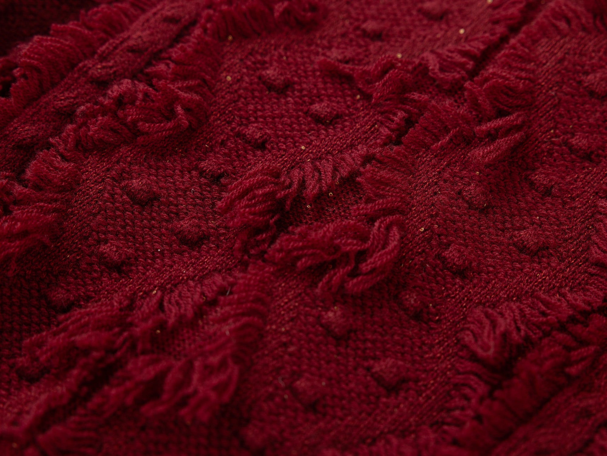 Knit Sweater | Wine Red