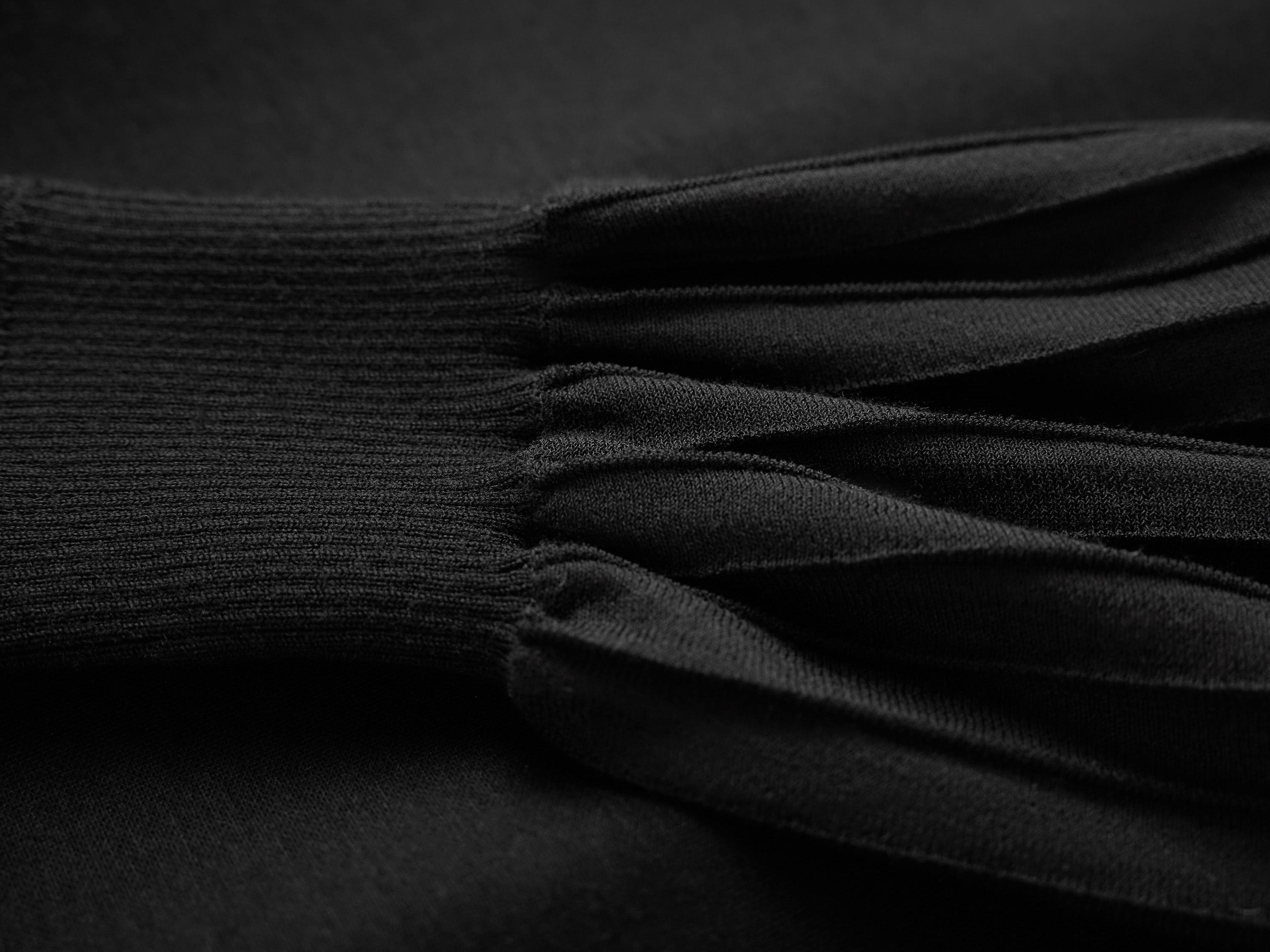 Winter Waist-Defined Dress | Black