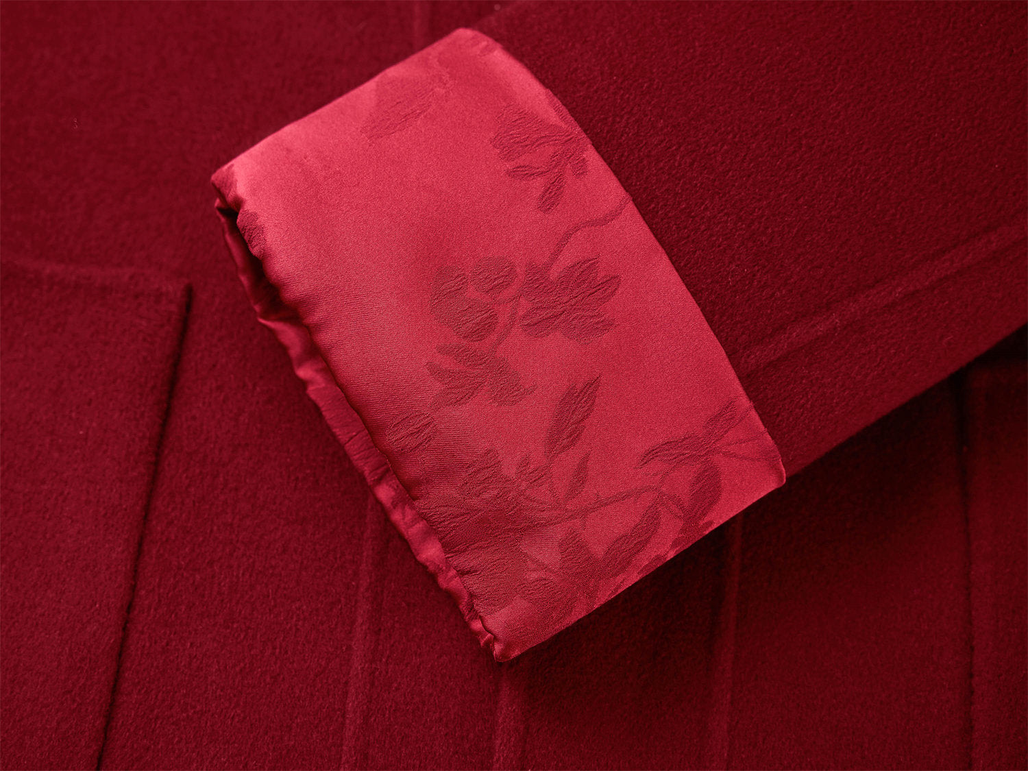Double-Faced Wool Coat | Red
