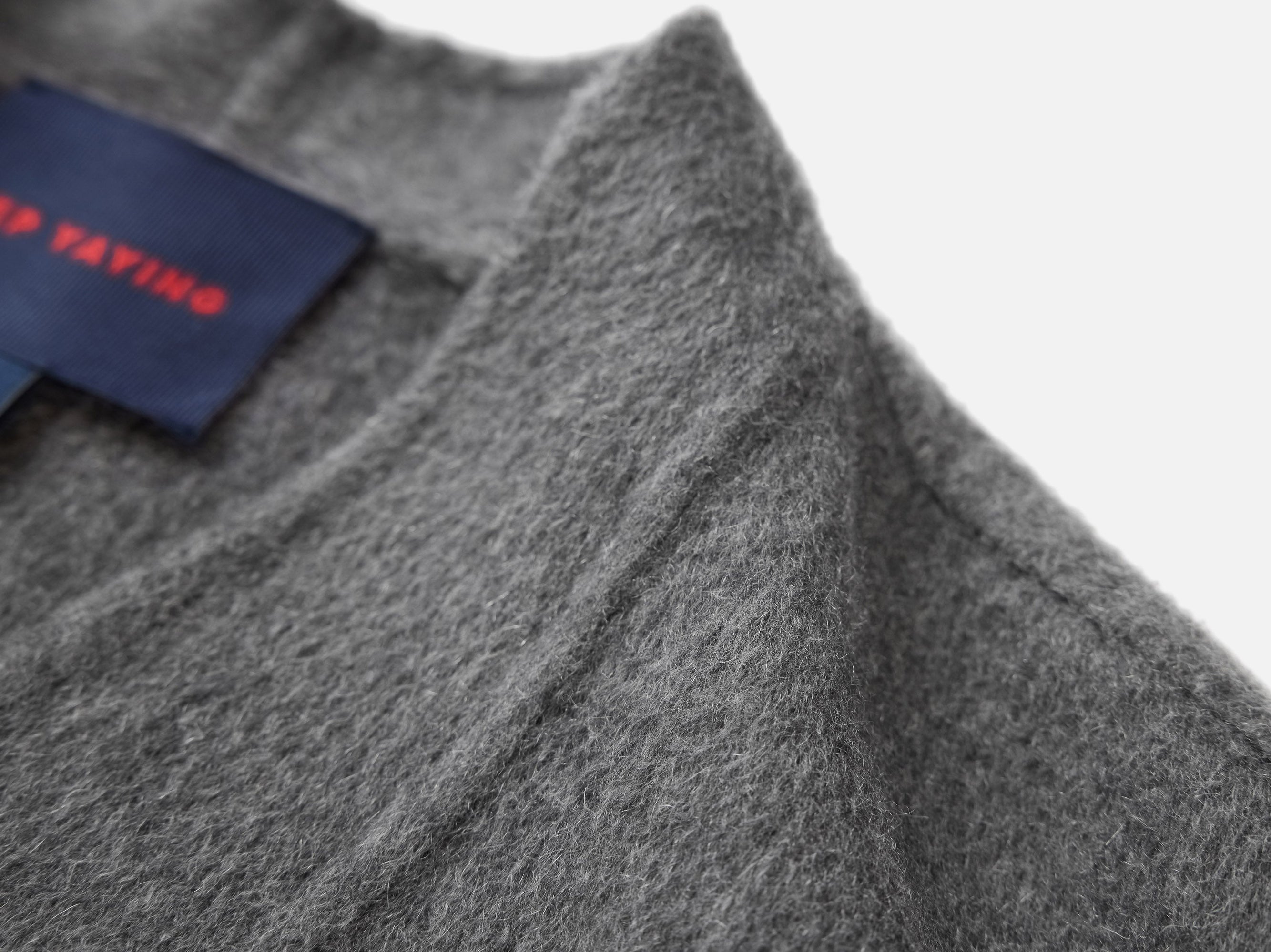 Chinese Style Cashmere Coat | Grey