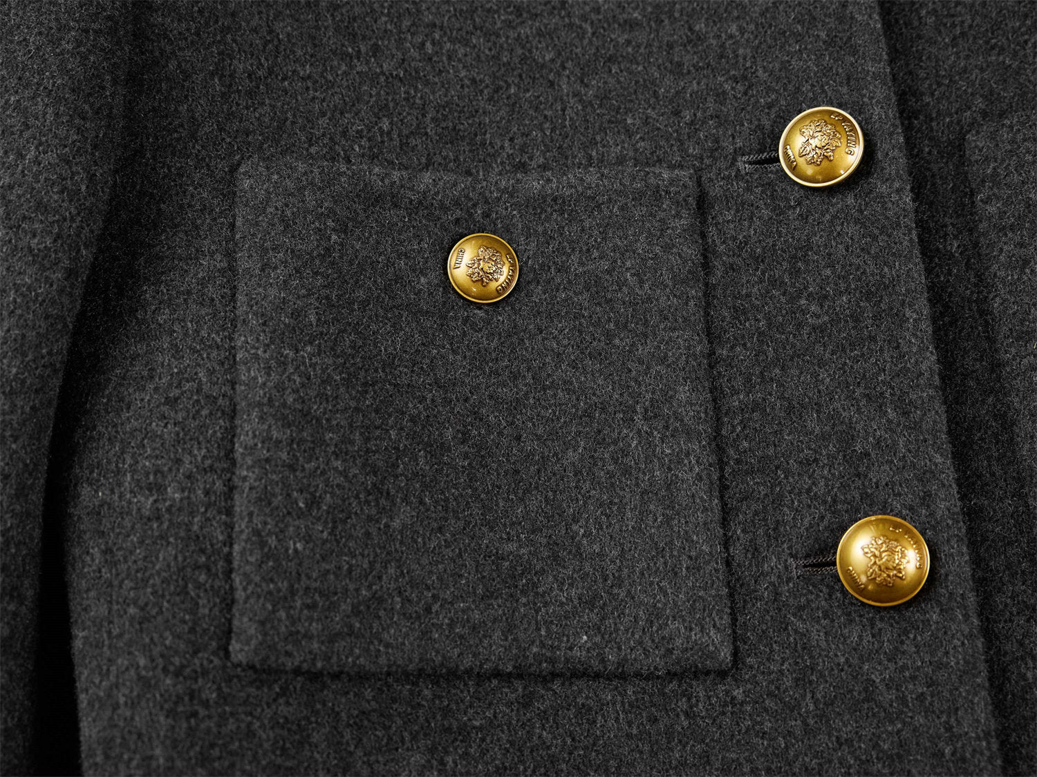 Pure Wool Tweed Coat | Grey
