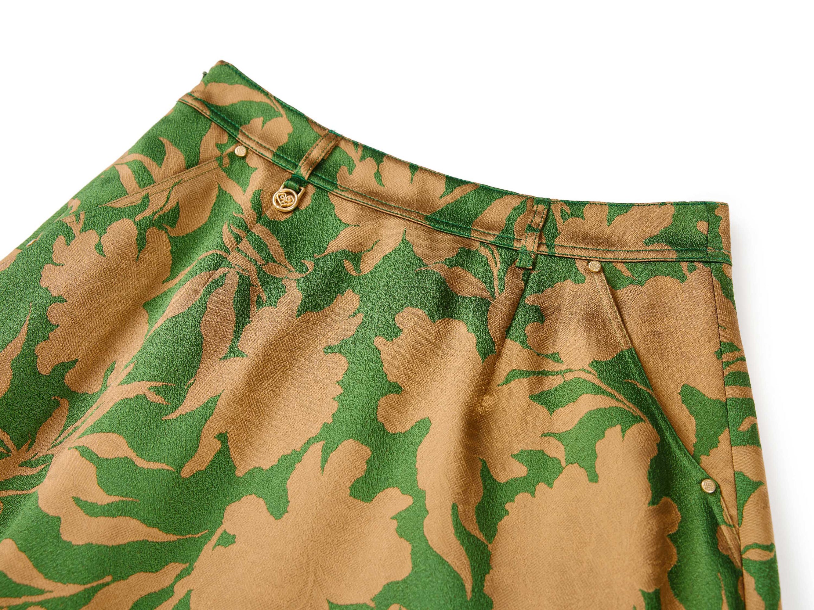Floral Midi Skirt | Green
