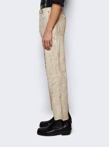 Men | PALY | The Realm Painted Suede Pant Cream | White
