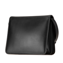 Fendi | Pre-Owned Leather Crystal Fab Crossbody | Black