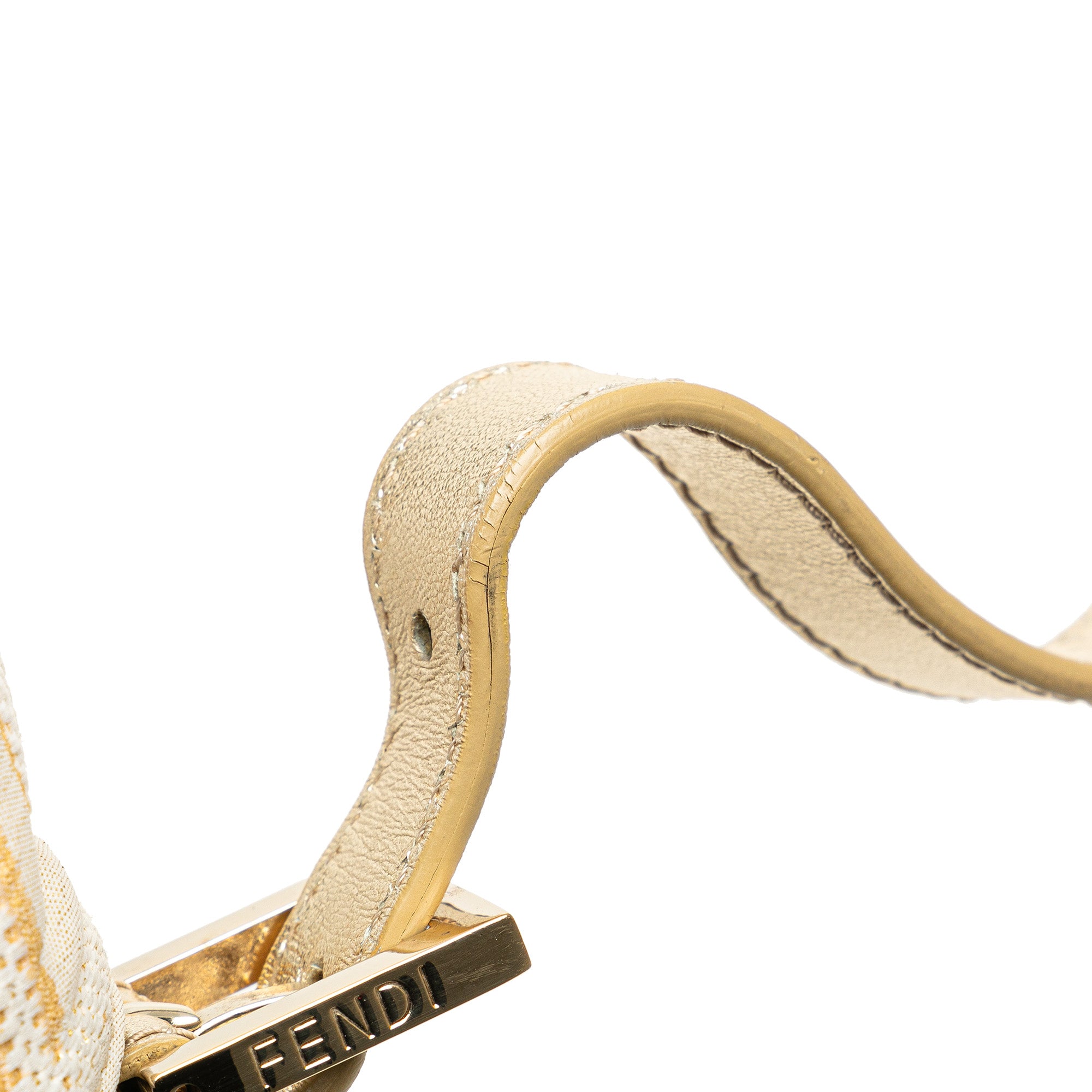 Fendi | Pre-Owned Zucca Metallic Lurex Baguette | Gold