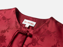 Satin Chinese-style Jacket | Wine Red