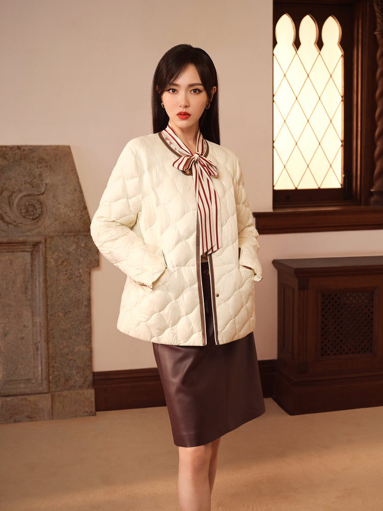 Silk Print Blouse | Beige