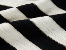 Striped Knitted Cardigan | Black