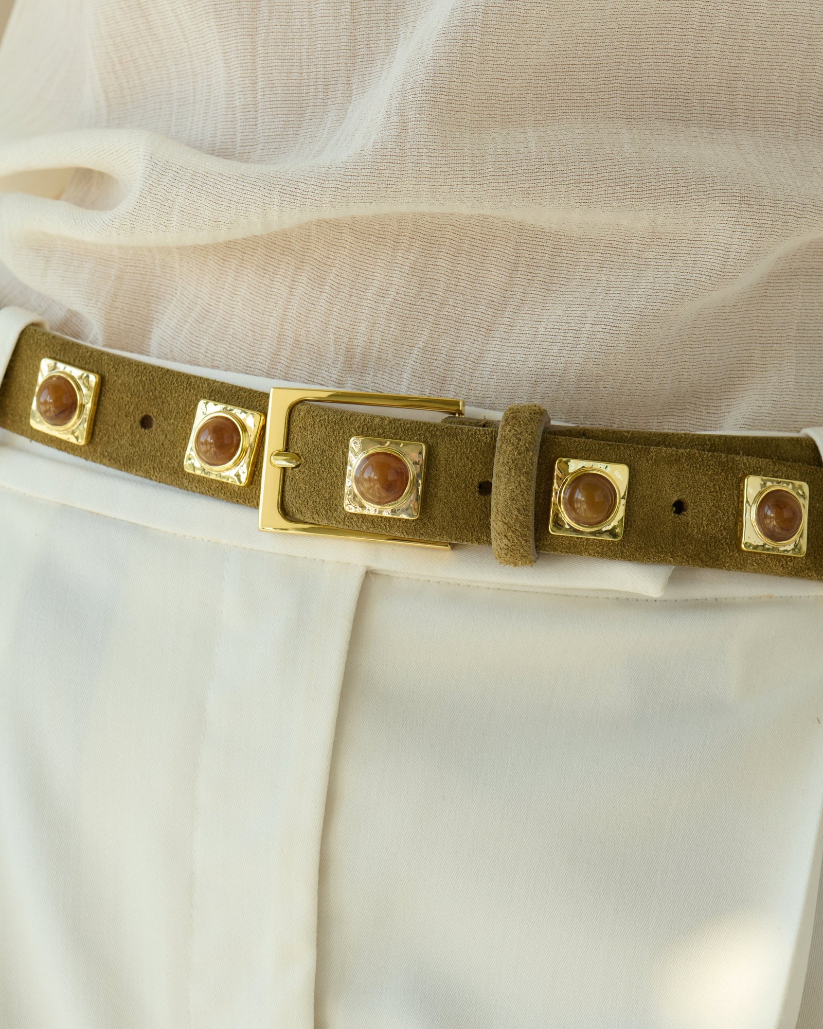 No. 2 Belt | Mocha/Gold